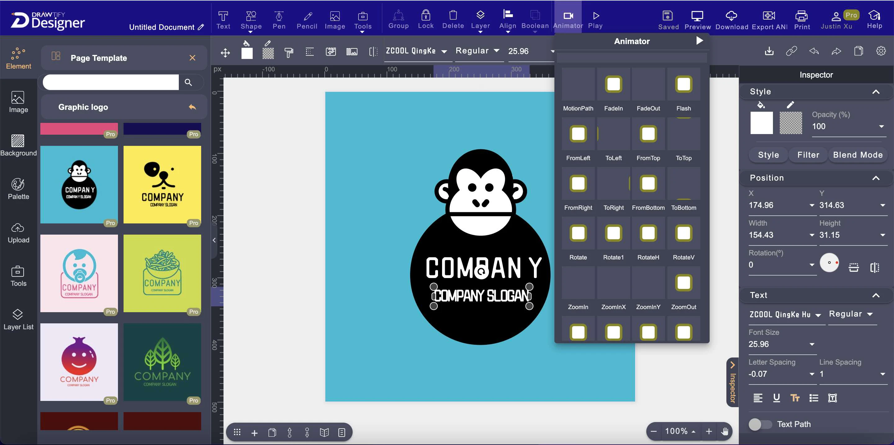 screenshot of Drawtify Designer